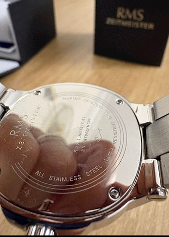 Gri Klasik Erkek Kol Saati rms zeitmeister - Görsel 5