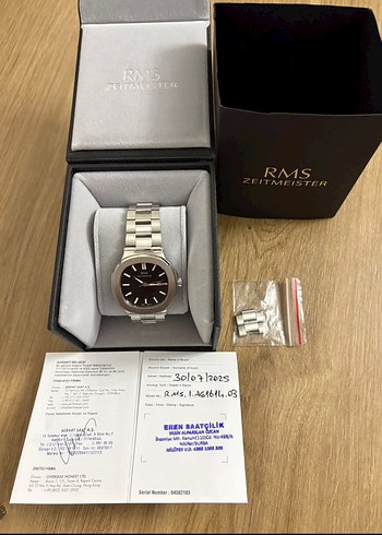 Gri Klasik Erkek Kol Saati rms zeitmeister - Görsel 4