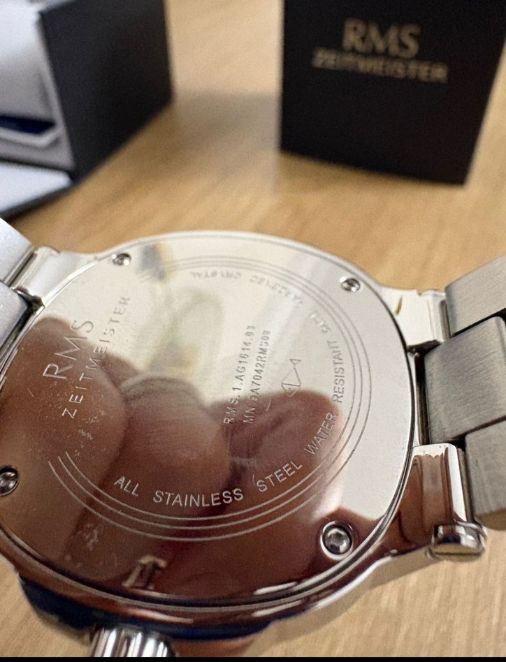 Gri Klasik Erkek Kol Saati rms zeitmeister - Görsel 5