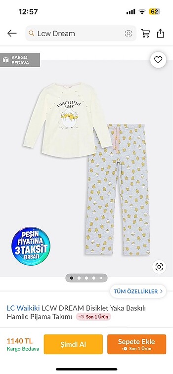 Hamile pijama takımı