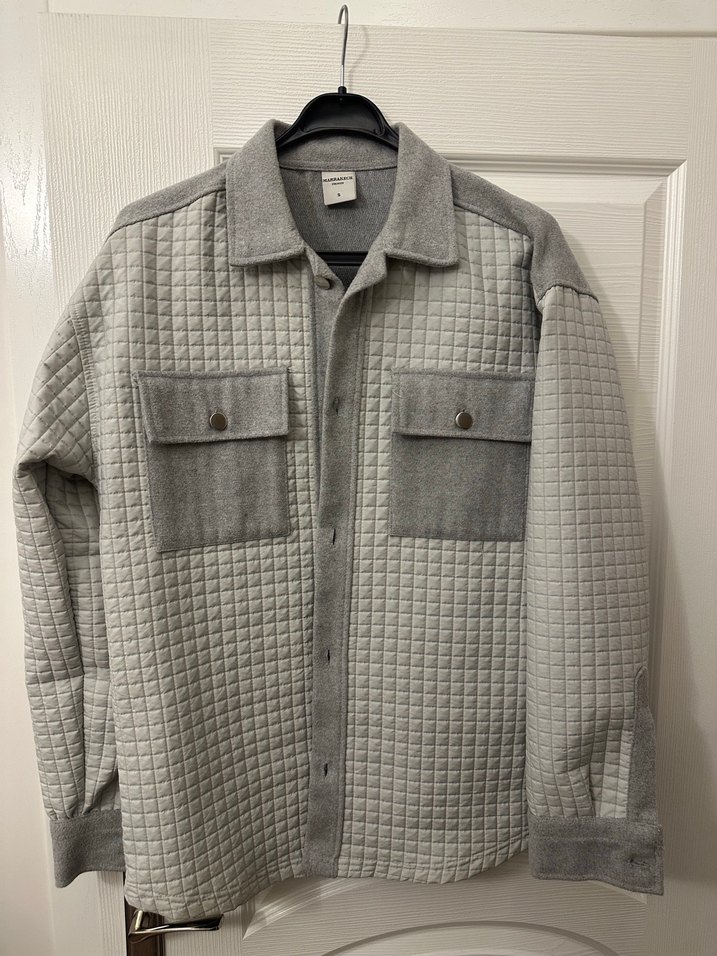 Düğmeli Gri Erkek Ceket/Gömlek - Görsel 3