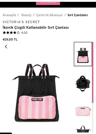 Victoria Secret sırt çantası