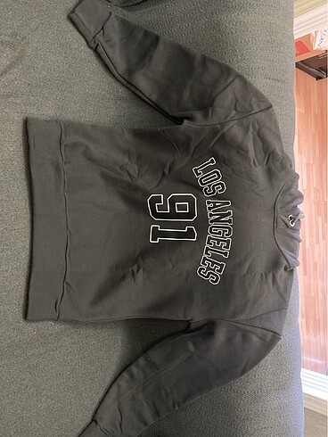 Diğer Kapüşonlu Gri Sweatshirt