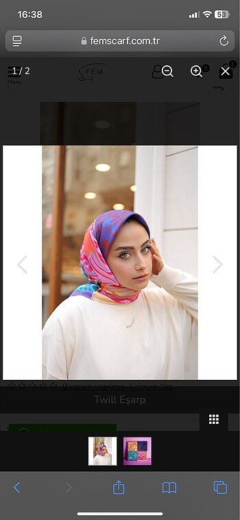 FEMSCARF RENKLİ DESENLİ EŞARP