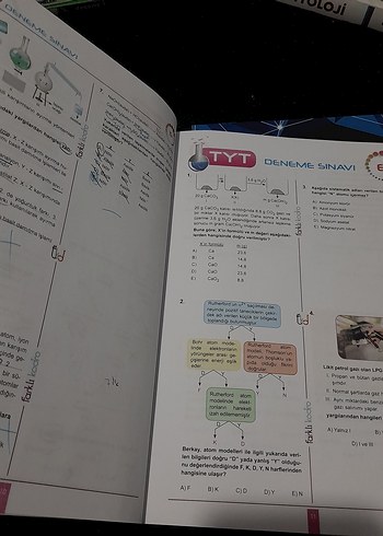 Farklı kadro yayınları tyt ayt kimya denemesi