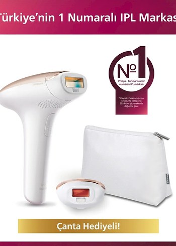 Beyaz IPL Lazer Epilasyon Cihazı Çantalı