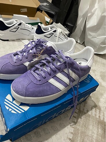 42.5 Beden Adidas Gazelle 85 Lila Sıfır Ayakkabı