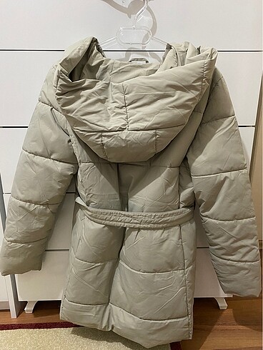 xs Beden gri Renk Bayan gri şişme mont