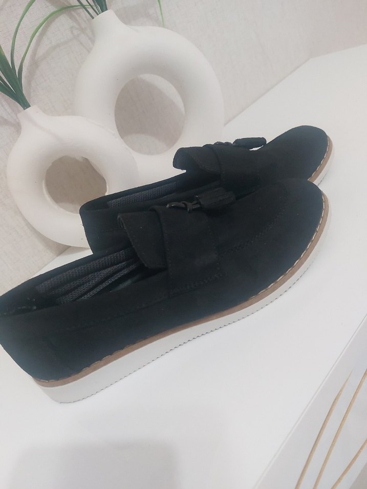 Siyah Erkek Çocuk Süet Püsküllü Loafer - Görsel 4