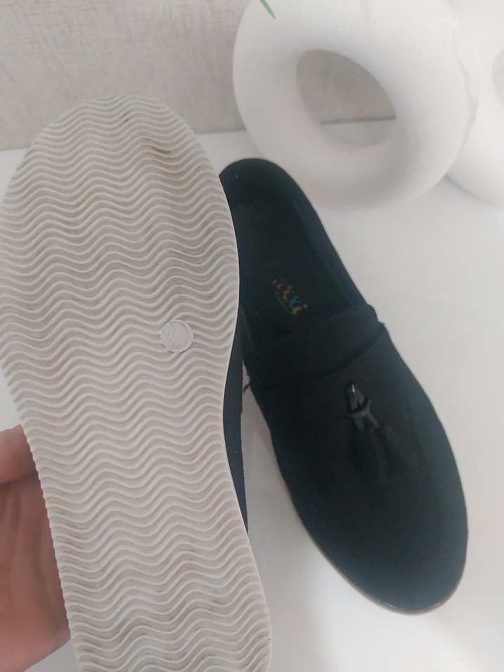 Siyah Erkek Çocuk Süet Püsküllü Loafer - Görsel 5