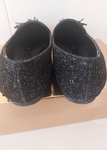 kadin babet Püsküllü Siyah Desenli Loafer - Görsel 5