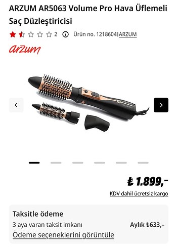 Arzum AR5063 Volume Pro Saç şekillendirici