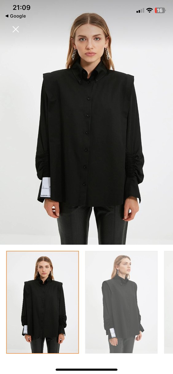 Trendyolmilla sahada studio siyah gömlek - Görsel 3