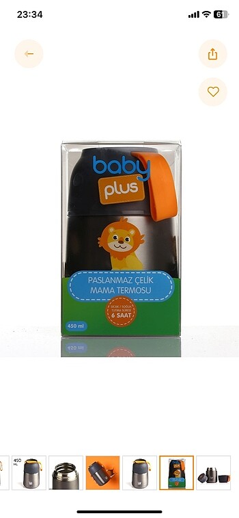 Beden gri Renk Mama termosu