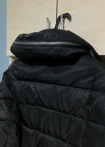 44 Beden siyah Renk Defacto Düğmeli Siyah Kadın Kışlık Mont