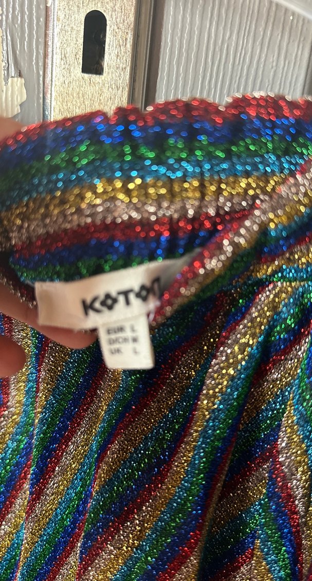 Renkli Çizgili Piliseli Uzun Kadın Etek - Görsel 3