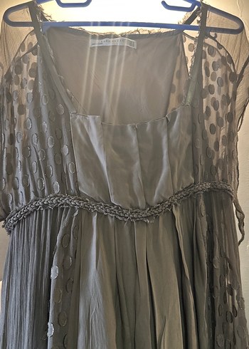 Gri Bohem Uzun elbise - Görsel 2