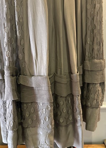 Gri Bohem Uzun elbise - Görsel 3