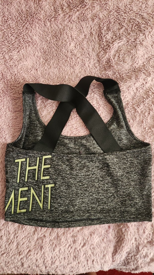 Gri Spor Sütyeni MO Baskılı - Görsel 2