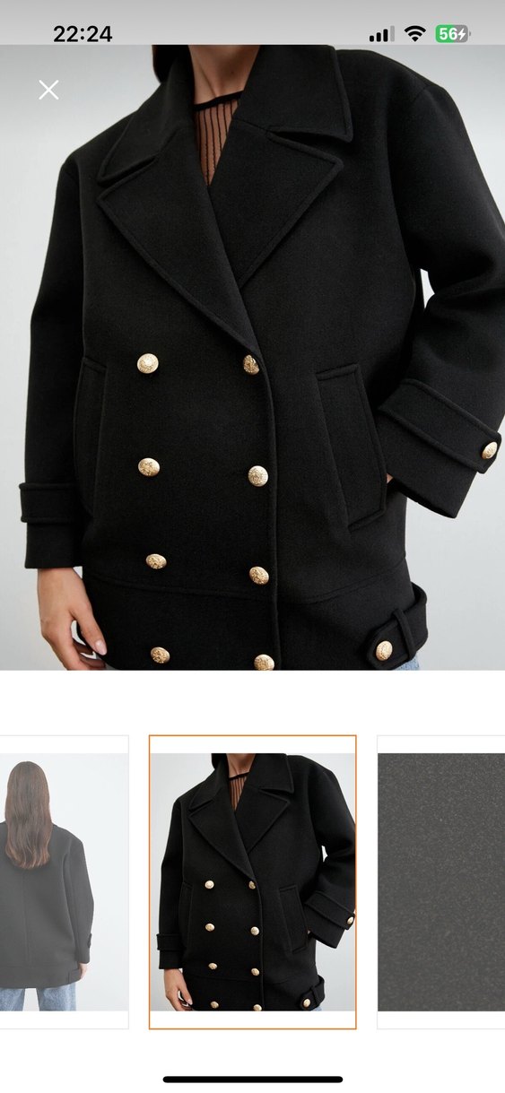 Koton Siyah Kadın Kaban - Görsel 3