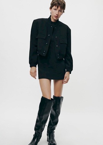 Zara Vatkalı Bomber Ceket - Görsel 3