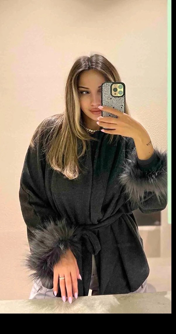 Trendyol Milla Kürk Detaylı Gri Kadın Bağlamalı Ceket - Görsel 2