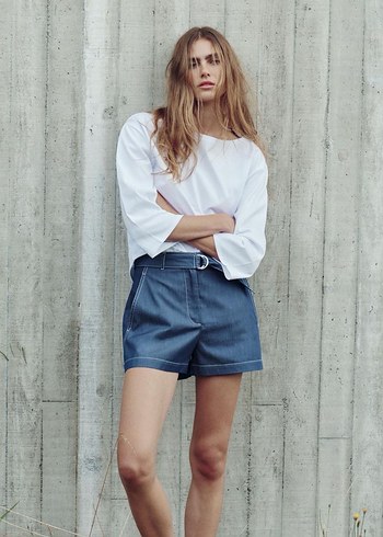 Zara Kemerli Denim Şort - Görsel 2