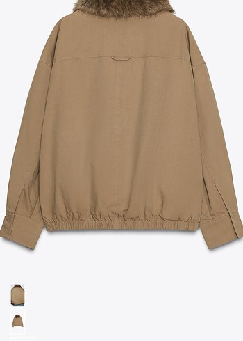 Zara Kürklü Yaka Bomber Ceket - Görsel 3