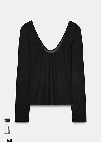 Zara Siyah Transparan Top - Görsel 2