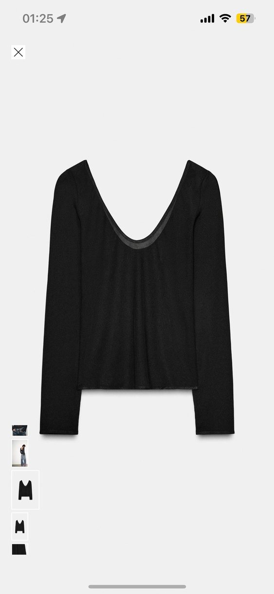 Zara Siyah Transparan Top - Görsel 2