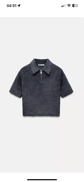 Zara gri peluş kazak