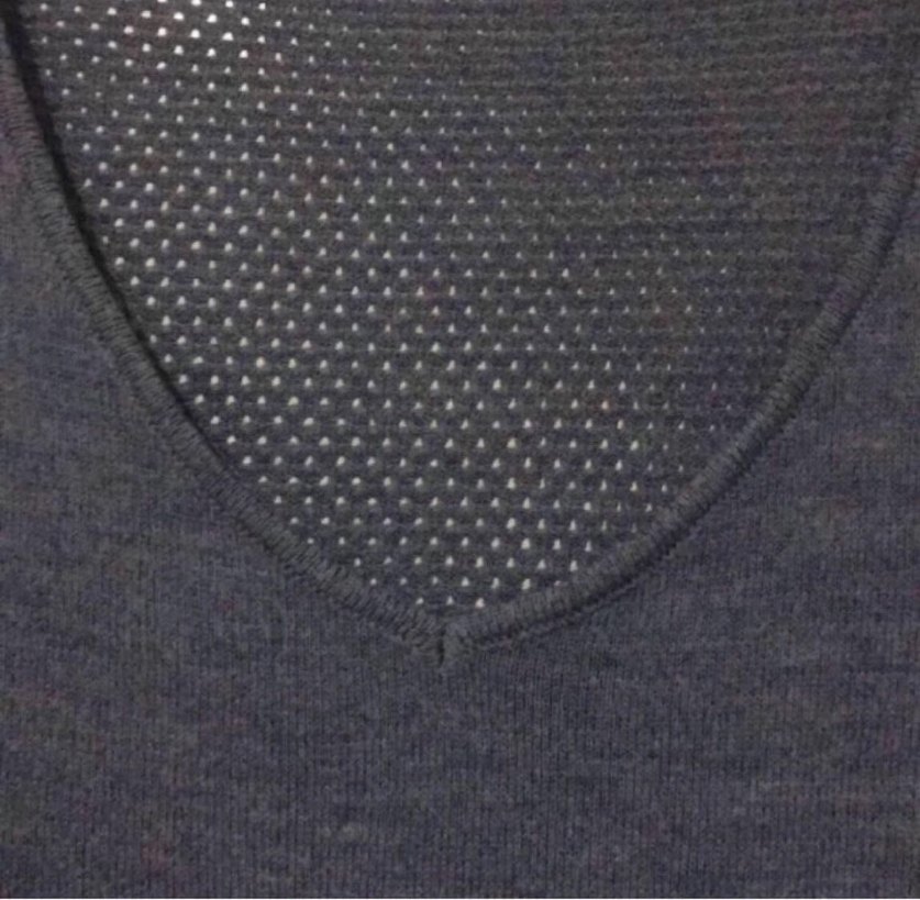 Camaieu Gri V Yaka Uzun Kollu Triko Kazak - Görsel 3