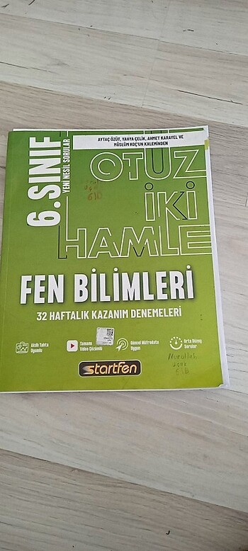 6. Sınıf otuz iki hamle fen bilimleri deneme