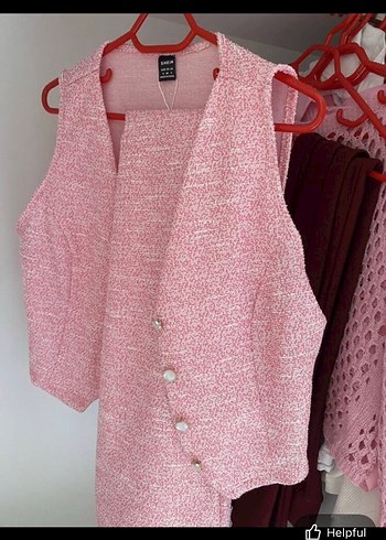 Pembe Midi Kadın Takım Elbise - Görsel 2