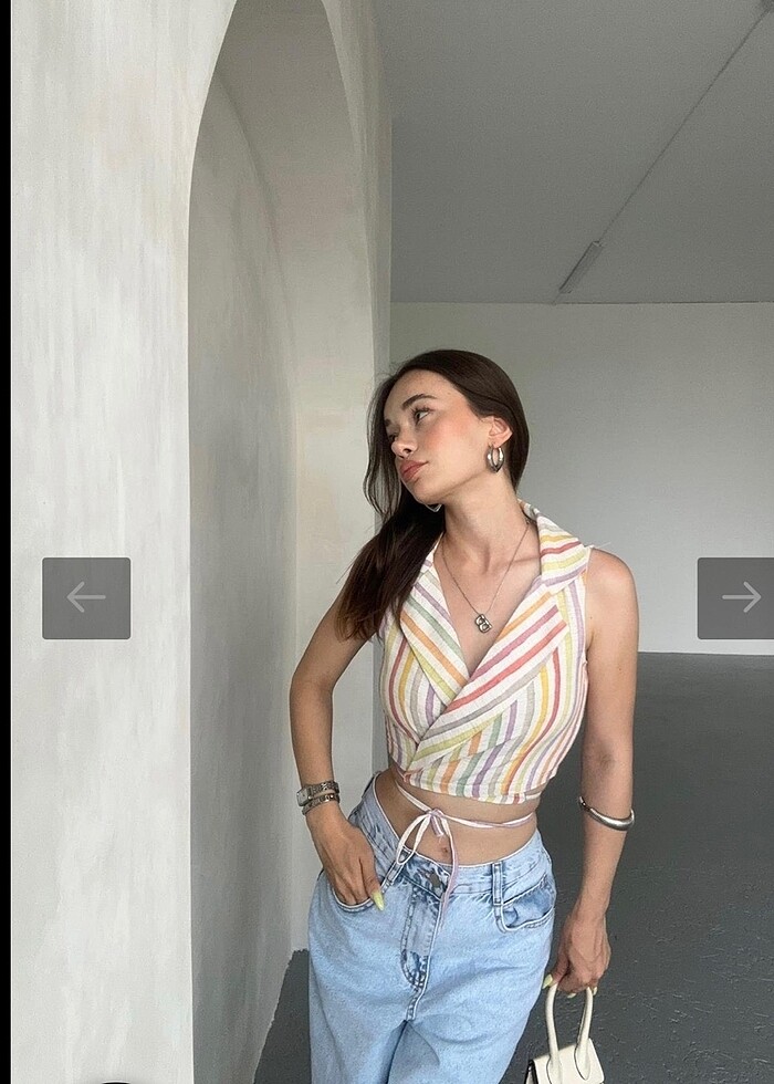 Keten Bağlamalı Gömlek - Görsel 2