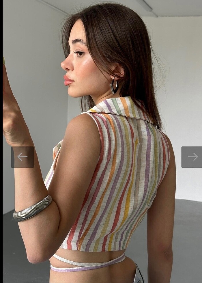 Keten Bağlamalı Gömlek - Görsel 4