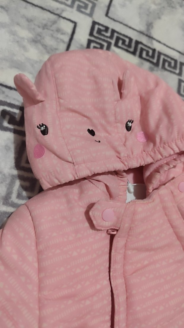 Kız Bebek Pembe Kapüşonlu Tulumu - Görsel 3