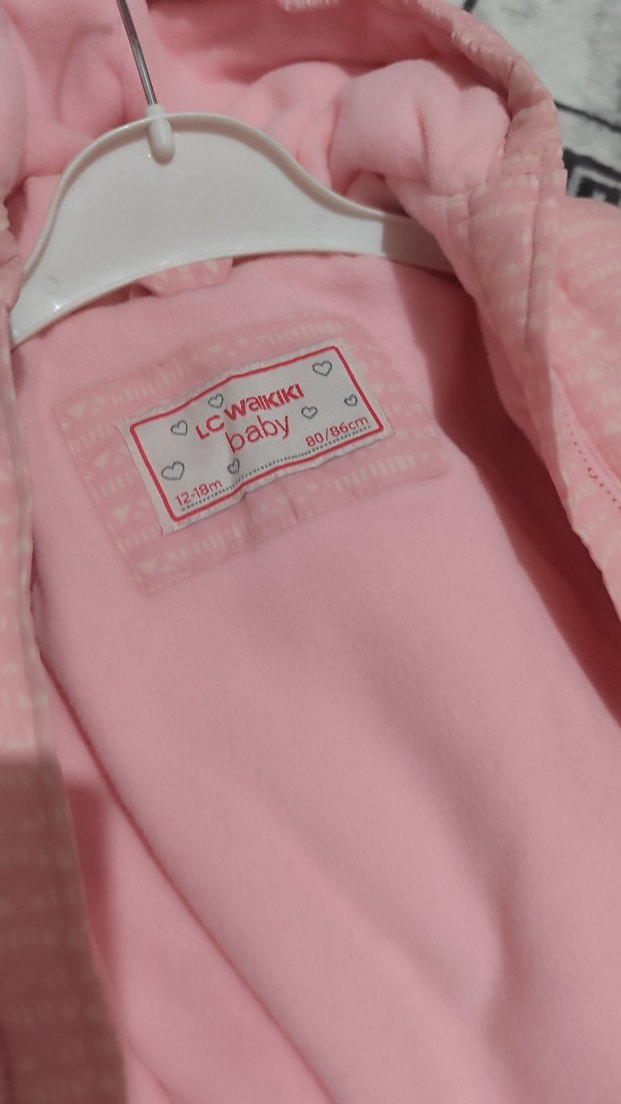 Kız Bebek Pembe Kapüşonlu Tulumu - Görsel 4