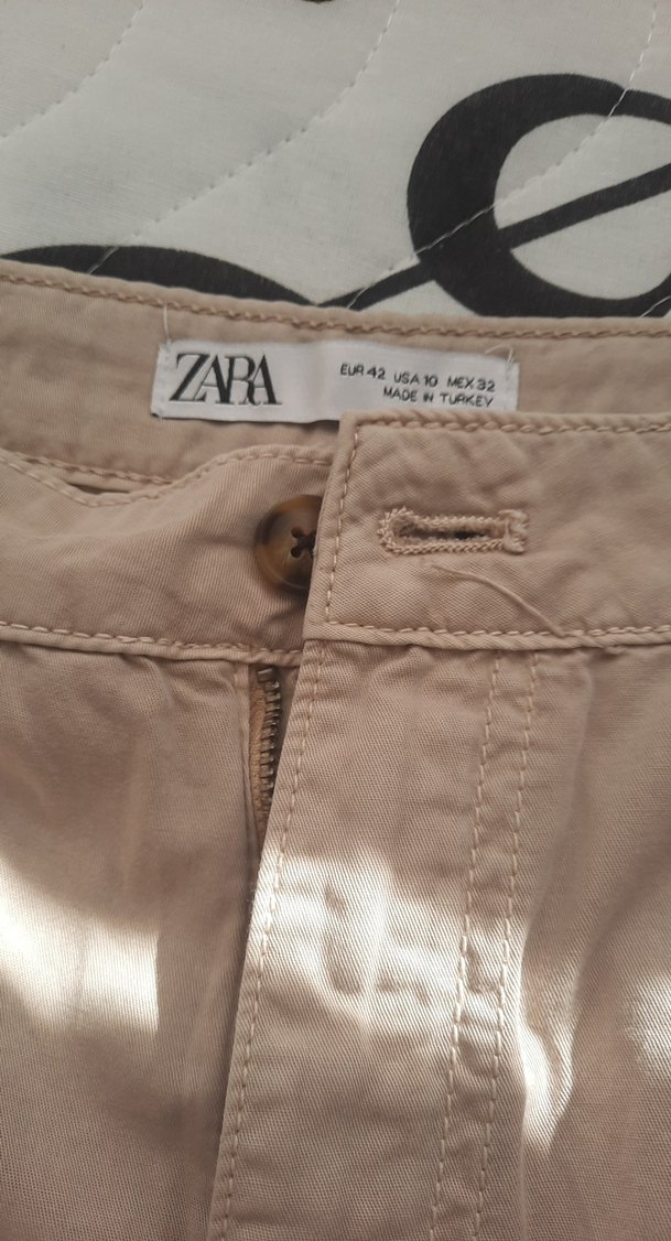 Bej Rahat Kesim Midi Kumaş Pantolon - Görsel 3