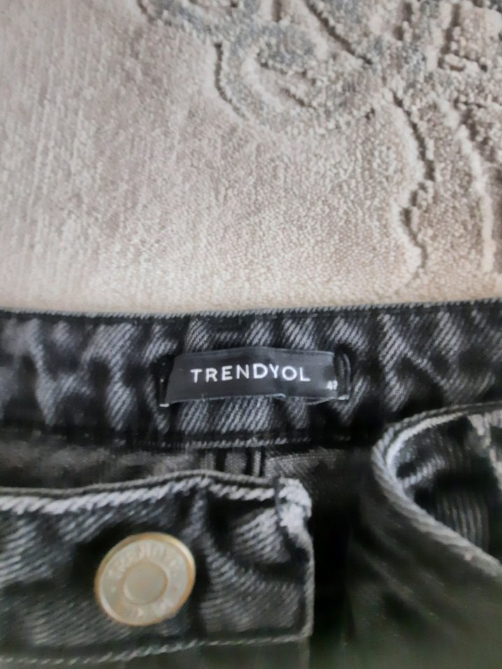 Gri Beli Kemerli Kadın Denim Jean - Görsel 2