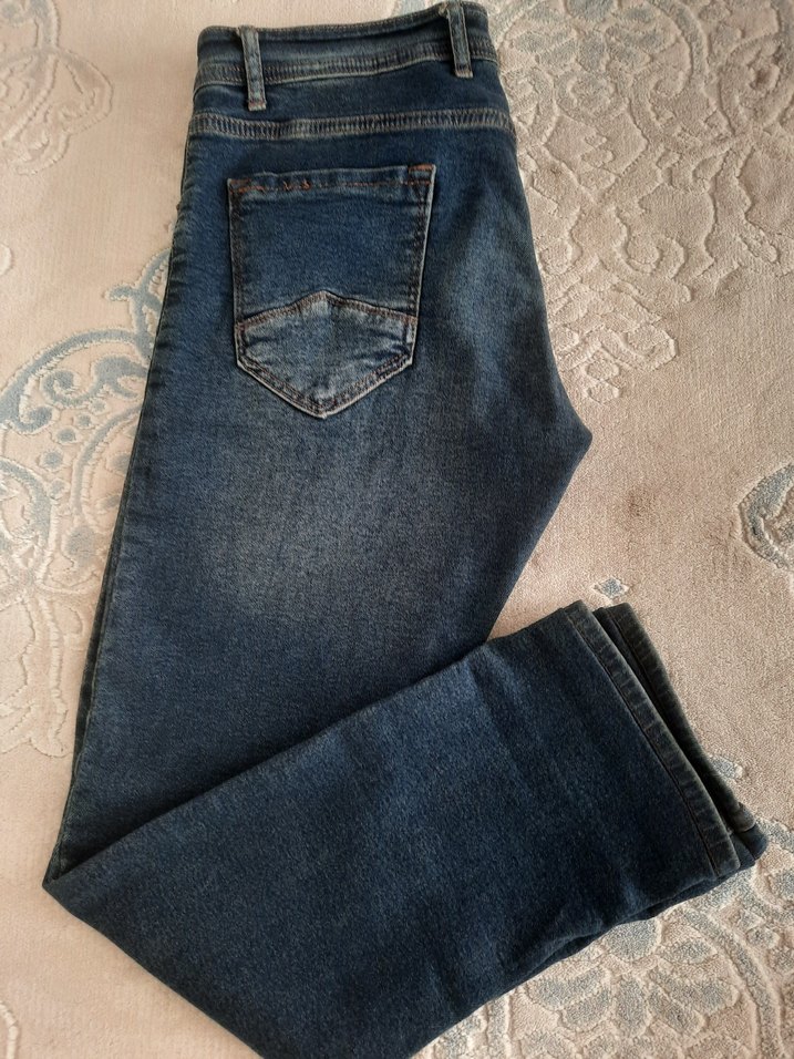 Erkek Mavi Regular Fit Denim Jean - Görsel 4