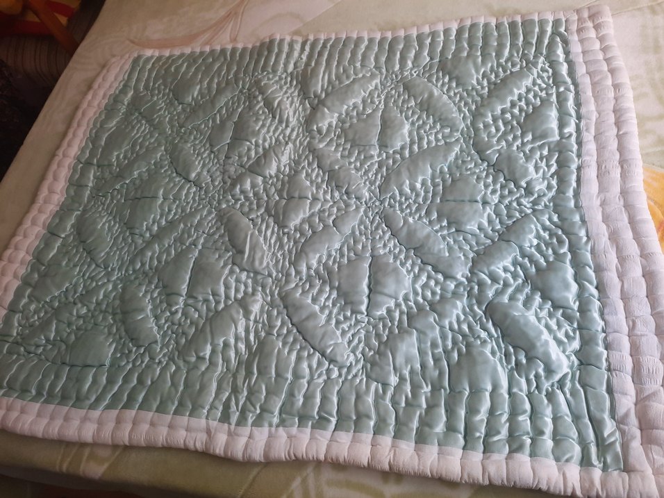 mavi Renkli Dikişli Yorgan bebek - Görsel 3