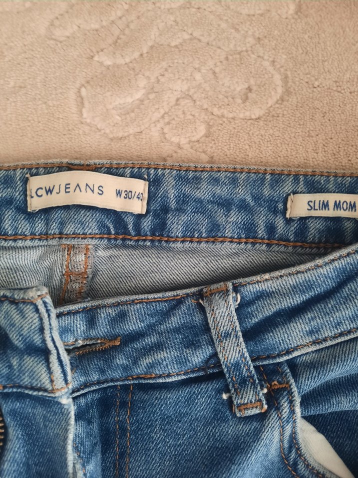 Kadın Mavi Midi Denim Jean - Görsel 3