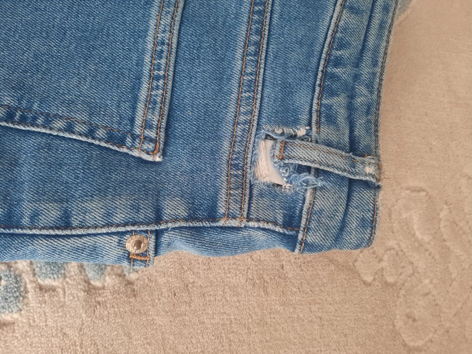 Kadın Mavi Midi Denim Jean - Görsel 4