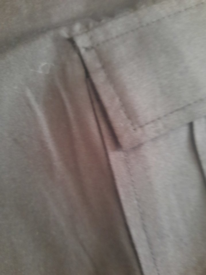 Siyah Kadın Kemerli Rahat Kesim Pantolon - Görsel 3