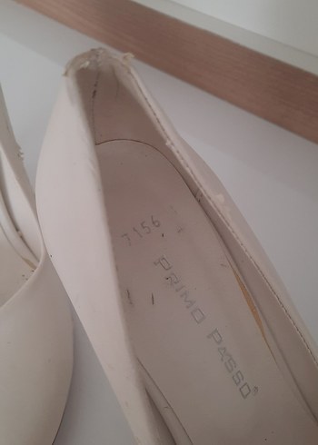 Beyaz Minimalist Stiletto Topuklu Kadın Ayakkabı - Görsel 5