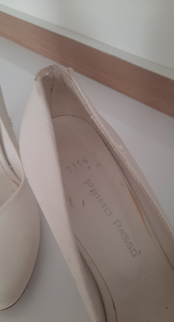 Beyaz Minimalist Stiletto Topuklu Kadın Ayakkabı - Görsel 5