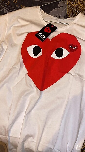 Comme des garçons kalpli tişört tee