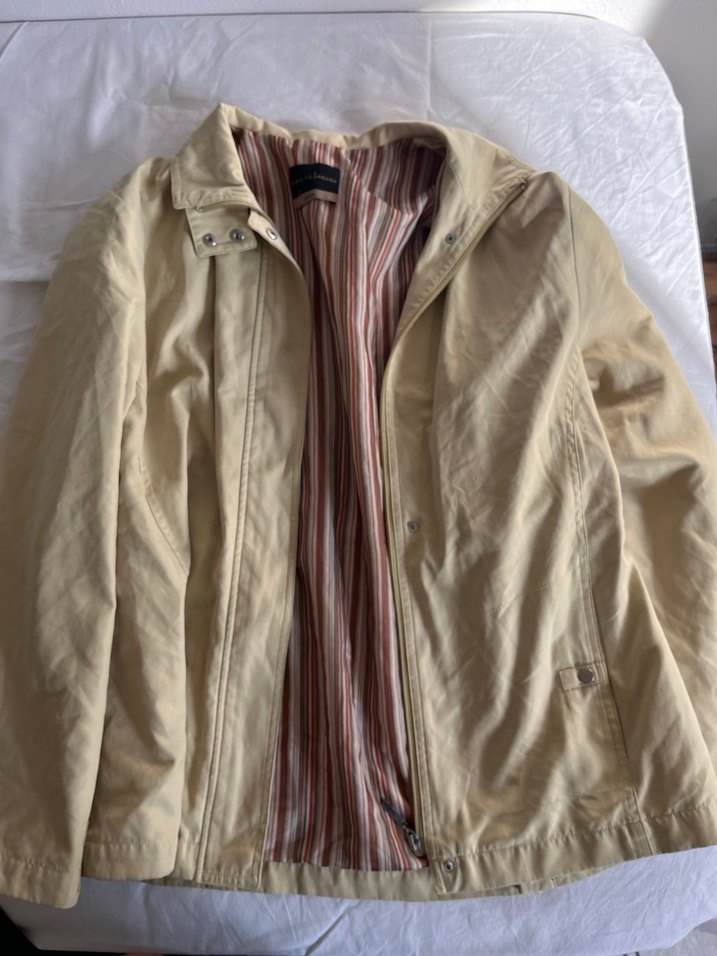 Şeffaf limon sarısı Keten Midi Trençkot - Görsel 2