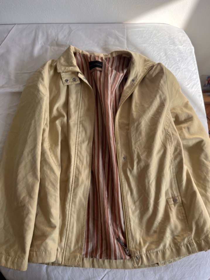 Şeffaf limon sarısı Keten Midi Trençkot - Görsel 3